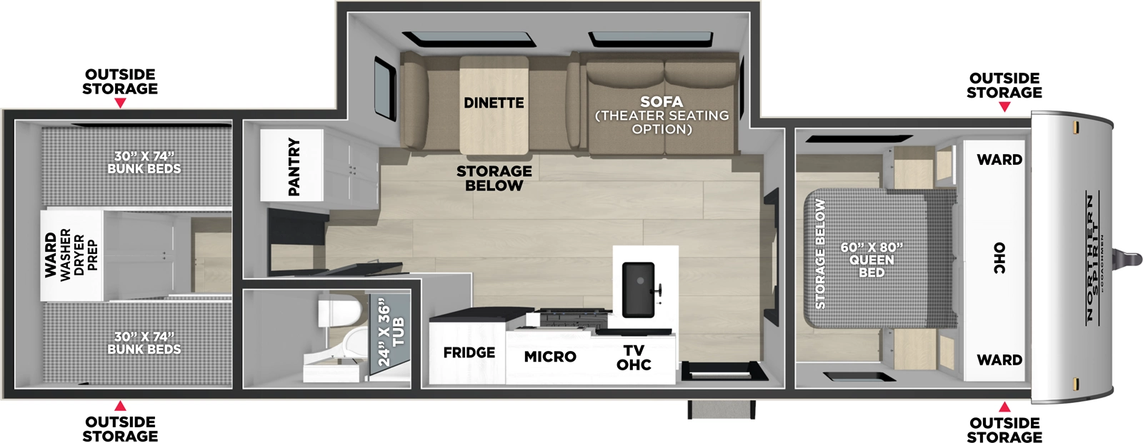 Northern Spirit Se 29BH Floorplan